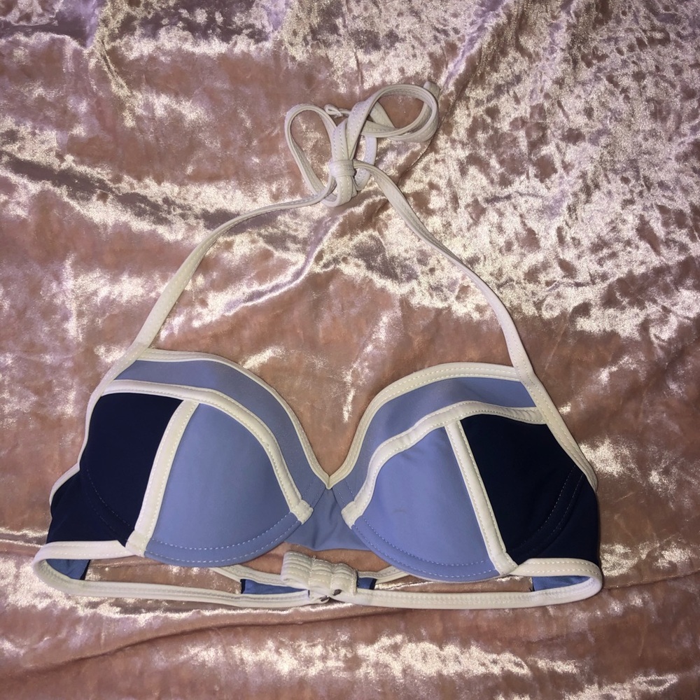 purple triangle bathing suit top